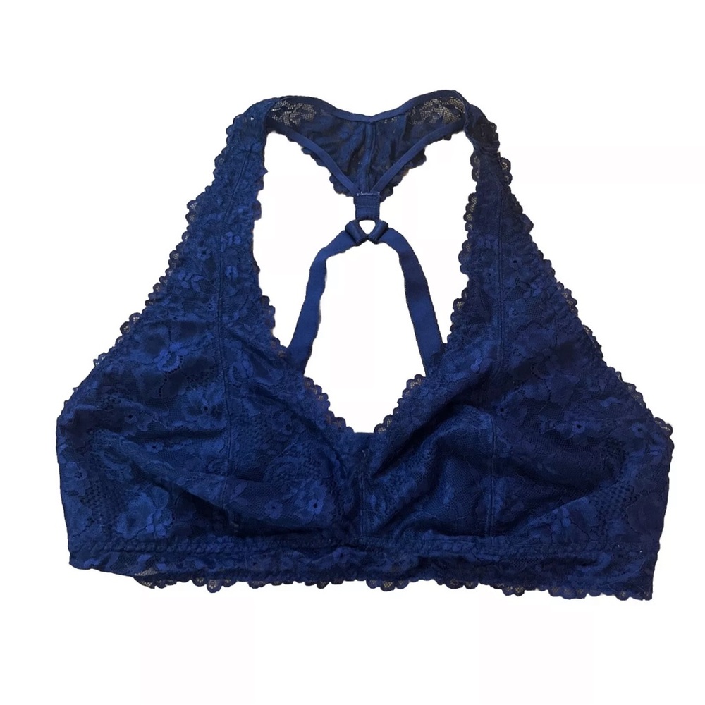 SOLD Savage X Fenty Rihanna Bralette Lingerie Lace Dark Blue Boho 2X